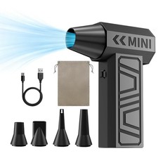 Snow Blower Mini Handheld Blower Hand held Mini Turbo Fan Rechargeable Air Du...