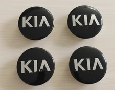 Kia 58mm Wheel Center Hub Caps - Black Chrome Logo Alloy Rim Badges 4 Pack Kia 58mm Wheel Center Hub Caps - Black Chrome Logo Alloy Rim Badges 4 Pack