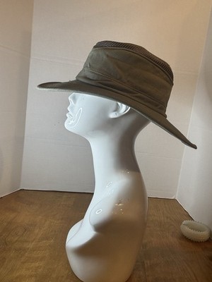 J Hats Canvas Endurables Hat Men's Size M Green Khaki Airflow