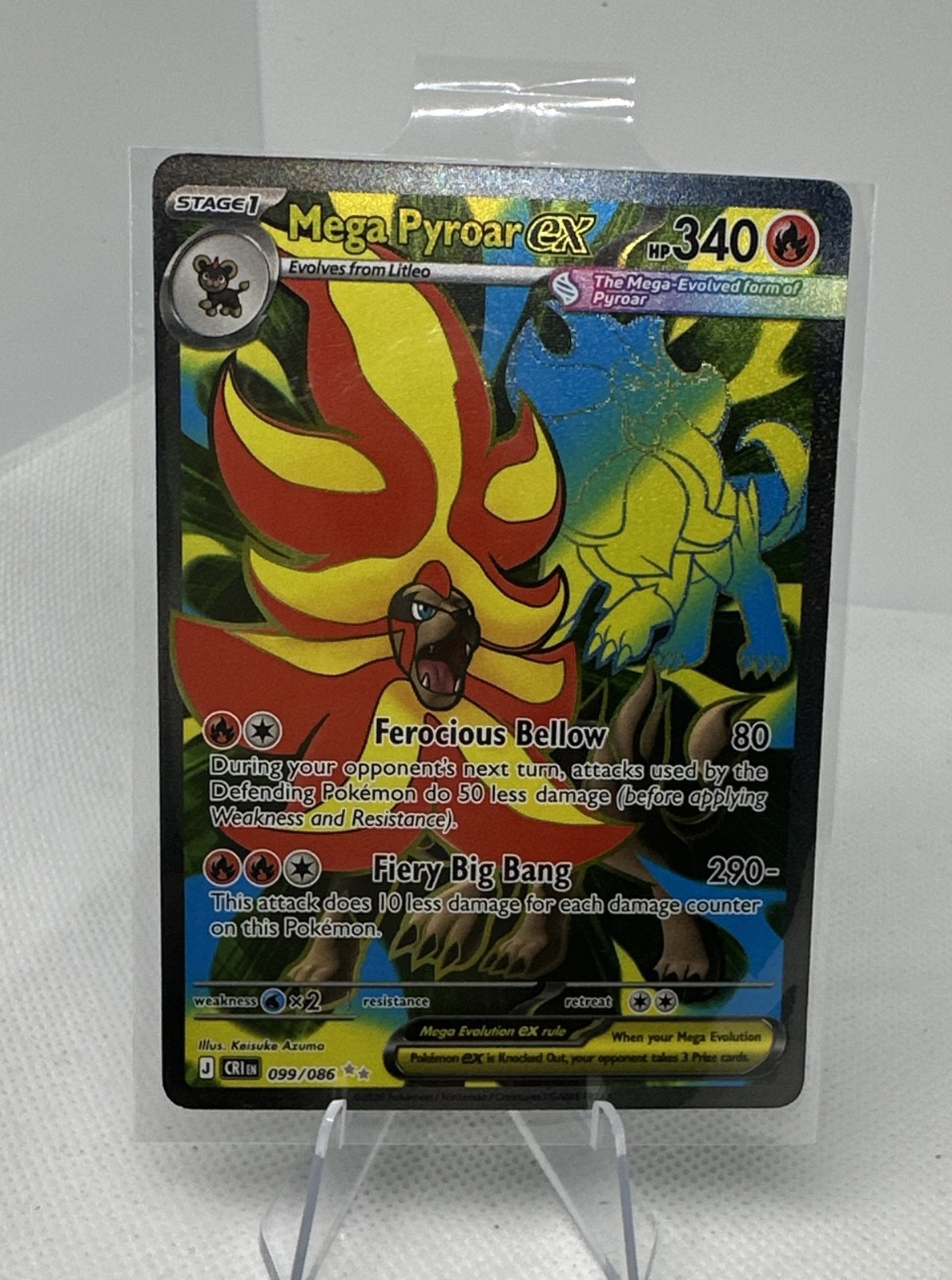 Mega Pyroar ex 099/086 Me04: Chaos Rising Holo