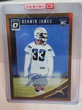 2018 Donruss Optic, Derwin James (RC) Bronze Prizm Auto Card 108