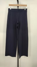 Quince Ultra-Stretch Ponte Wide Leg Pants Navy M