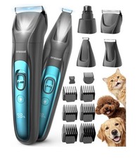 Professional Dog Grooming Kit at Home: All-In-One Quiet Clippers  Nail Grinder