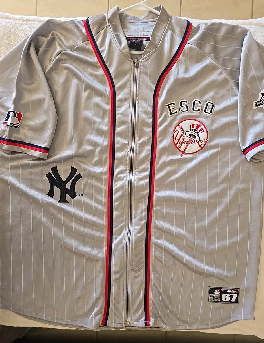 VINTAGE 90's NY YANKEES MLB WILLIE ESCO 67 ESCO ATHLETICO Zip Up