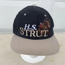 H.S. Strut Hat Turkey Call Kudzu SnapBack Hunting Black Tan Suede USA