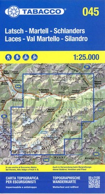 Tabacco Wandern Latsch Martell 1:25000 | Tabacco Wanderkarte 1:25000 | Deutsch