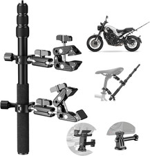 Motorcycle Camera Mount Kit, Bicycle Handlebar Clamp Mount for Invisible Selfie