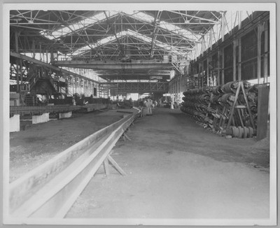 Industrial Warehouse Men Workers Factory Interior Large Equipment