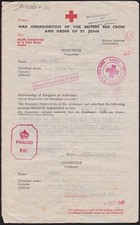 GB GUERNSEY 1942 WW2 German Occupation Red Cross message - censor..........D7592