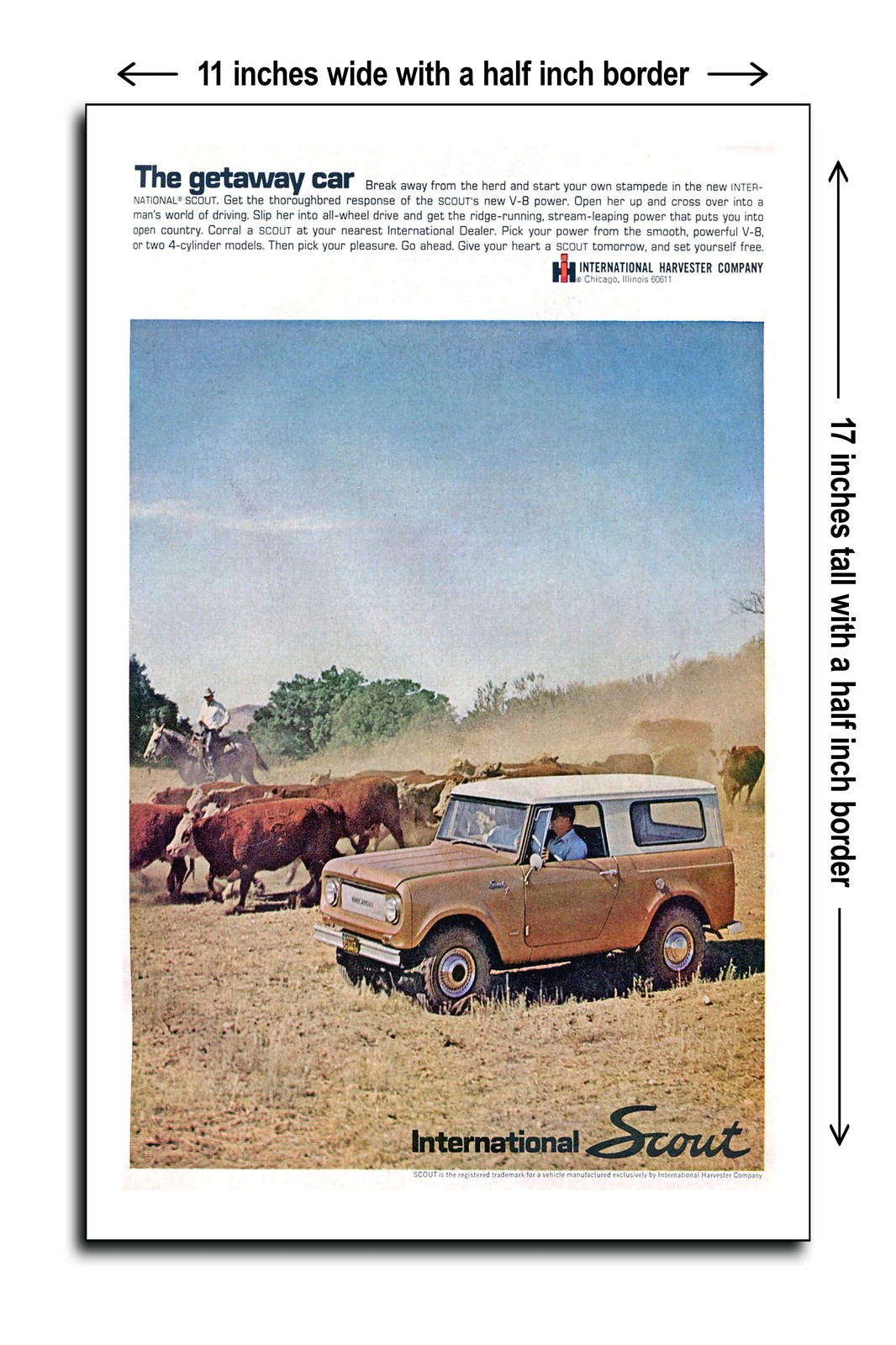 плакатов и печать 1968 International Scout