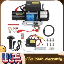 12000lbs Electric Winch 12v Synthetic Cable Truck Trailer Towing Off-road 4wd .