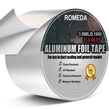 Aluminum Foil Tape 3  x65  Heavy Duty 3.9Mil HVAC Duct Dryer Vent Tape Silver