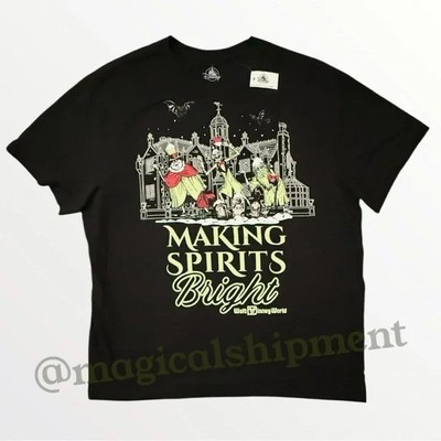 NWT! Disney Parks- WDW Haunted Mansion Ghosts 'Making Spirits Bright' Shirt | XL
