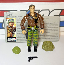 GI Joe Hawk 1986 v2 *100% COMPLETE w/File Card, Near Mint, No Cracks!* Vintage