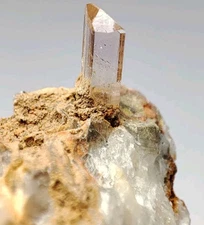 Imperial Topaz Small Gemmy Crystal On Matrix Having Nice Clarity-katlang Mine,Pk