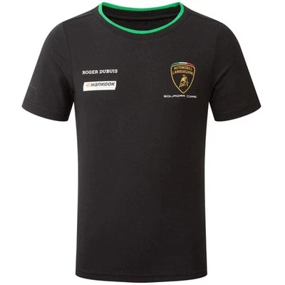 Automobili Lamborghini Squadra Corse Kinder T-Shirt schwarz Team