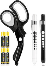 Medical Scissors Penlights Batteries 3 Pack for Nurse Doctor EMT First Aid