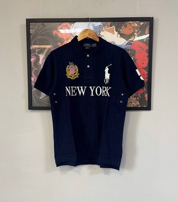 Vintage Polo Ralph Lauren Shirt Blue New York Size L-XL | eBay