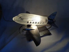 Vintage Art Deco  Airplane Lamp design by Ray Schober made by Houzz original.
