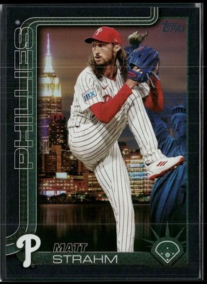2025 Topps #672 Matt Strahm Big Apple Black Foil #/10