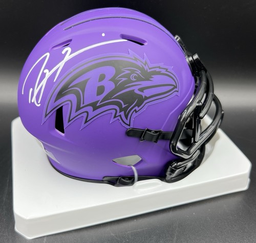 🔥 Ray Lewis Signed Autographed Baltimore Ravens Rave Mini Helmet Beckett BAS - 第 1/2 張圖片