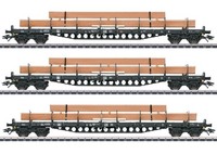 MäRklin 47153 Wagenset Rungenwagen Rs 684 Mit Holzbeladung, Db Ag Ep. Vi Neu/Ovp