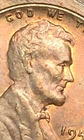 1953-D Lincoln Wheat Cent AU Spike Head Die Crack Toned Error Collector Coin
