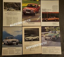 6 x MERCEDES 200 D, S-Klasse u.m. Vintage Retro Auto Poster Werbung  Dekoration