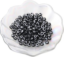 300pcs Evil Eye Beads for Jewelry Making,Flat Round Lampwork Bead 8mm Spacer ...