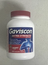 Gaviscon Extra Strength Cherry Chewable Tablet For Fast-Acting Heartburn 