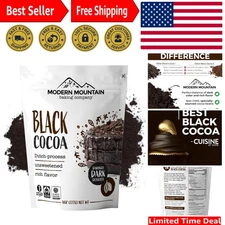 Dutch-Processed Unsweetened Black Cocoa Powder for Luxurious Baking - 8oz
