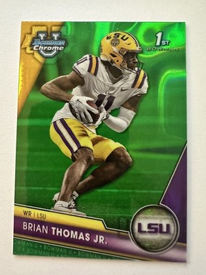 2023 Bowman Chrome U Brian Thomas Jr GREEN LAVA REFRACTOR /99 #8 BOWMAN 1ST