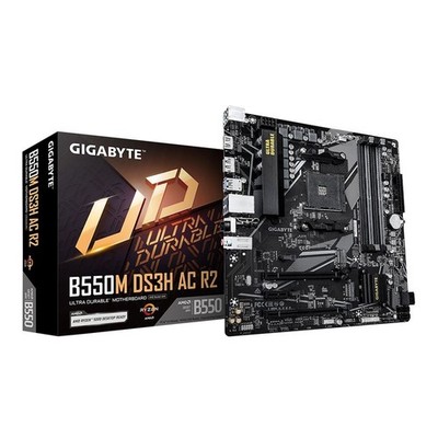 GIGABYTE B550M DS3H AC R2 AM4 AMD B550 Micro ATX Motherboard