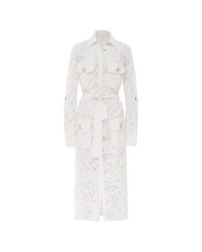 Mode d'Vie Lace Shirt Dress White MDV0820103 Women Dresses