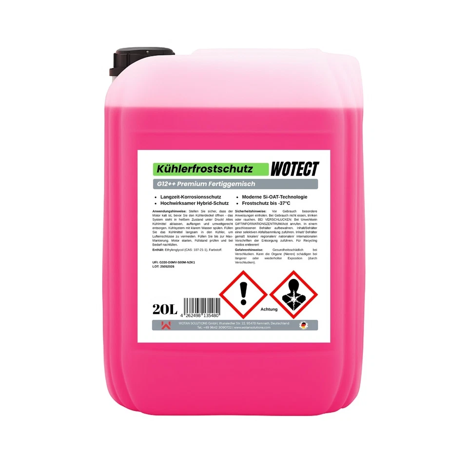 G12 ++ Kühlerfrostschutz | HOAT | Kühlmittel Frostschutz | Si-OAT -37 °C 20 L - Bild 1 von 1