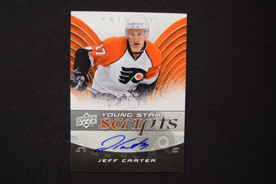 Jeff Carter 2008-09 Upper Deck Trilogy Script Autograph Signature Young Stars
