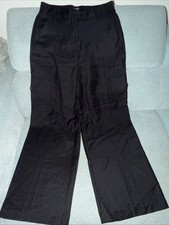 simply vera - vera wang Size 2 straight Baggy Leg Dress Pants Black Pockets Work