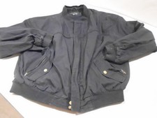 La Paz By Catalina Men  s Large L Bomber Jacket Full Zip Coat Vintage Navy Blue