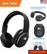 Rechargeable FM Radio Headphones - Portable Wireless Ear Muffs for Outdoors