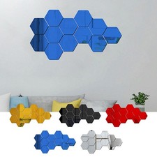 Piastrelle Specchio Acrilico per Pareti Set 12 Decalcomanie Esagonali Squisita L