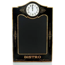 Kitchen Restaurant Chalkboard Clock Sign Menu Memo Board Cafe Farmhouse Decor