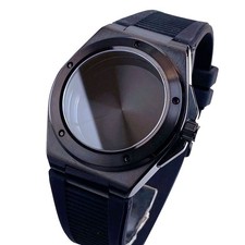 40mm Sapphire Glass Black PVD Watch Case Fit NH35 NH36 ETA 2824 Rubber strap