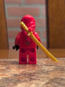 Lego Ninjago Kai Minifigure w/ Sword Weapon Red w/ Gold Dragon (2254, 2518)