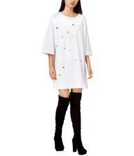 Glam Womens Embellished Shirt Dress