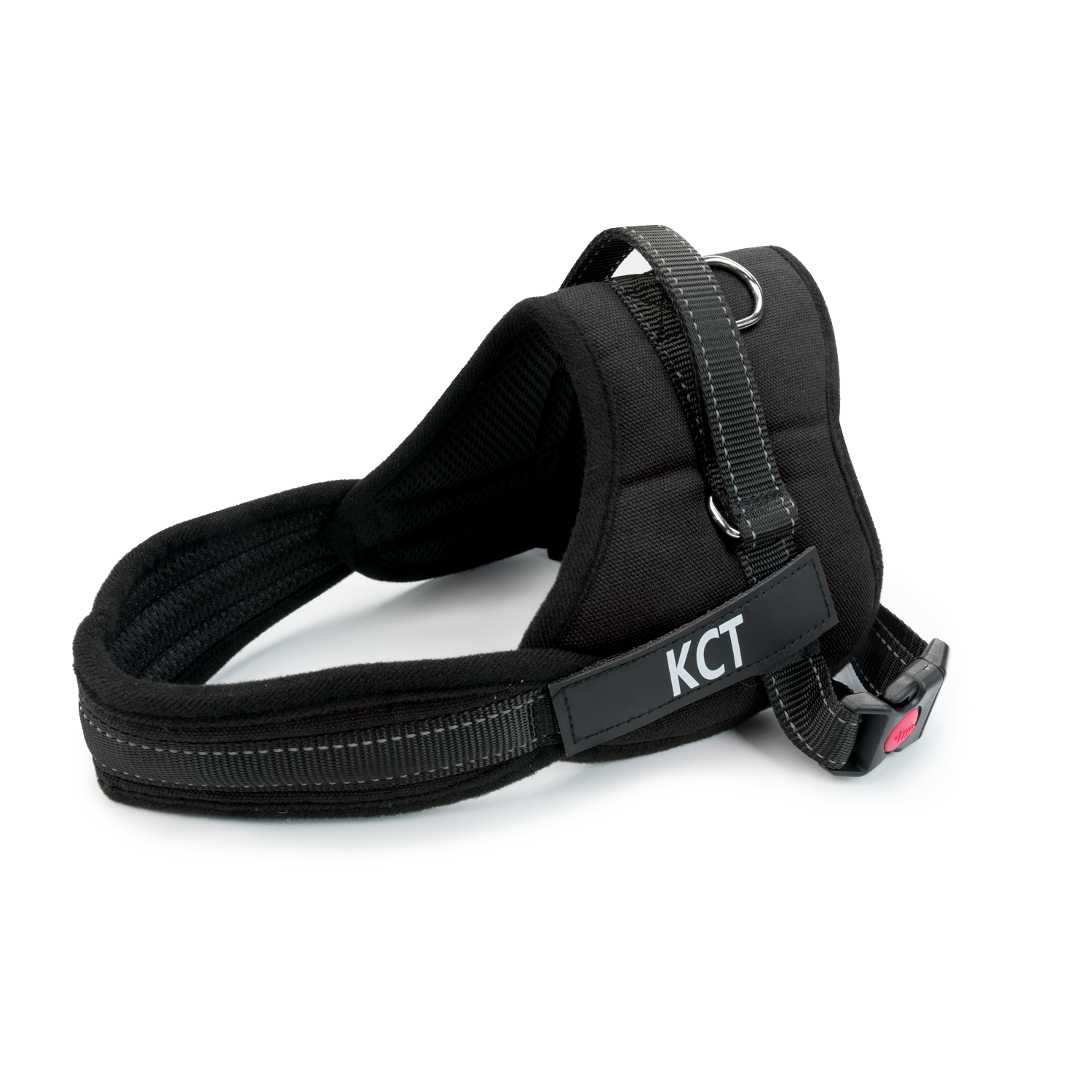 LARGE BLACK PADDED DOG HARNESS NO PULL REFLECTIVE CLIP HANDLE BREATHABLE VEST