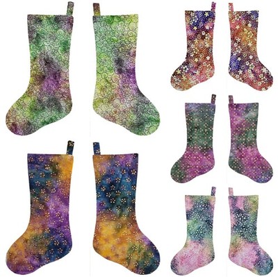 Batik Tie Dye Christmas Stocking