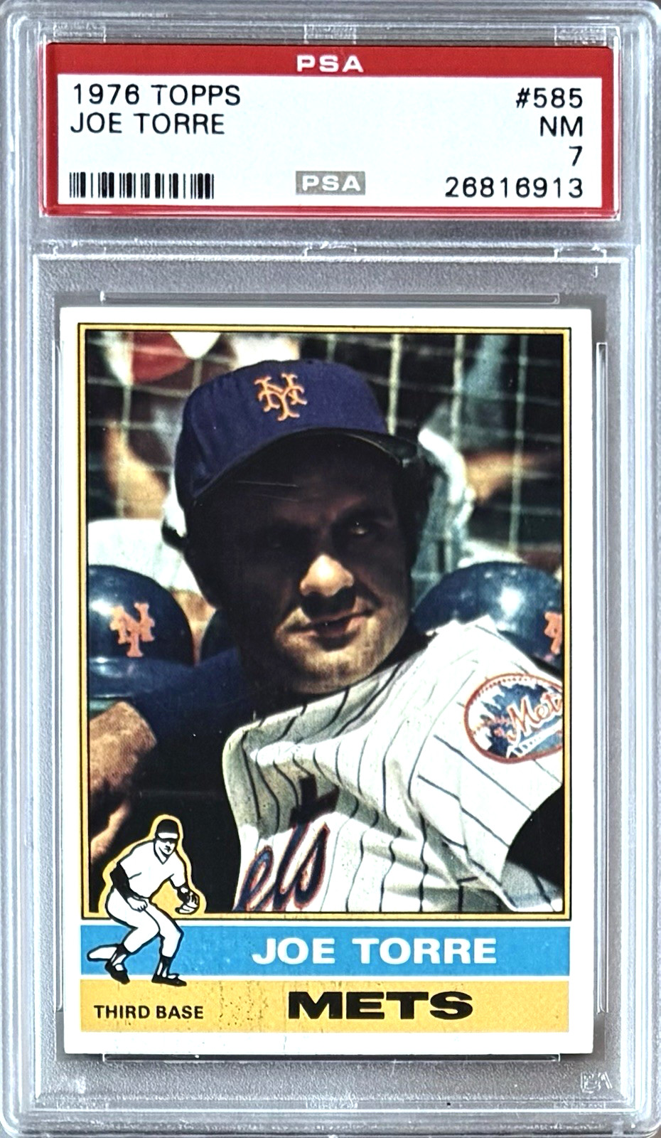 1976 TOPPS #585 JOE TORRE HOF PSA 7 NM METS