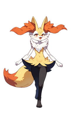 Braixen Pokemon Anthro Vinyl Car Decal Sticker 7'' Weatherproof
