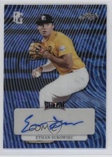 2023 Leaf Metal Perfect Game Marble Blue Foil 1/1 Ethan Surowiec Auto 0j81