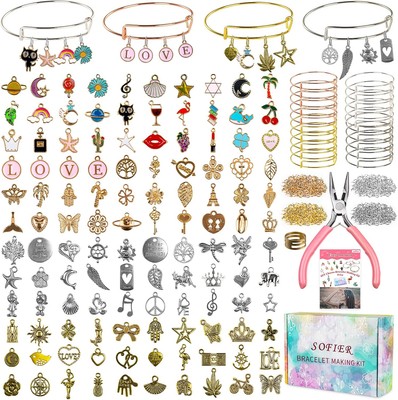 Sofier 542pcs Bangle Bracelet Making Kit DIY Jewelry and Multiple 